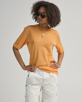 sheer crepe knit mock unisex tee
