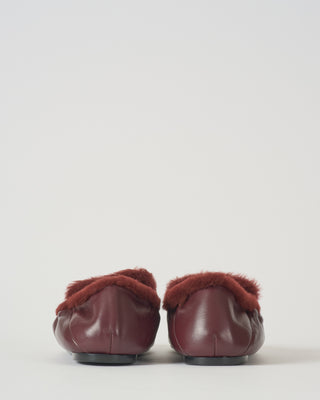 sheldon nappa flat loafer with shearling lining