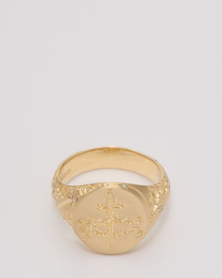 shield maiden signet ring