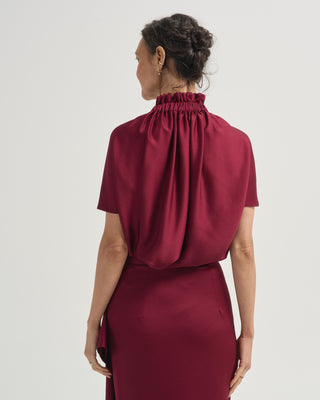 short ruff blouse charm crinkle