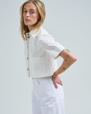 short sleeve button up top