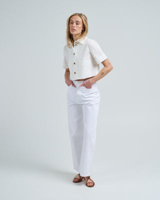 short sleeve button up top