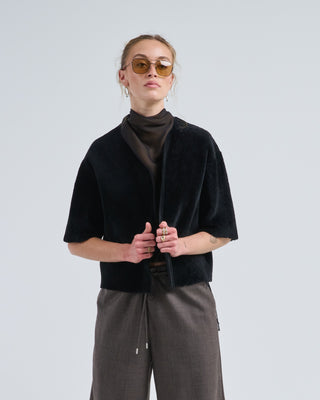 short sleeve v neck cardigan