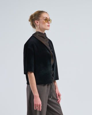 short sleeve v neck cardigan