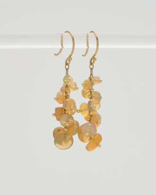 short tapered ethiopian opal bead earring