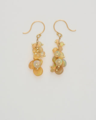 short tapered ethiopian opal bead earring