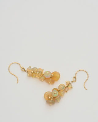 short tapered ethiopian opal bead earring