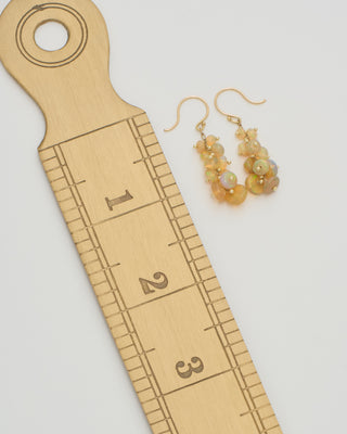 short tapered ethiopian opal bead earring