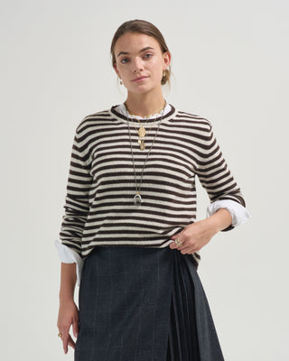 sibs stripe crewneck sweater