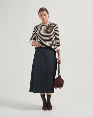 sibs stripe crewneck sweater