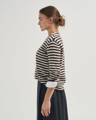 sibs stripe crewneck sweater