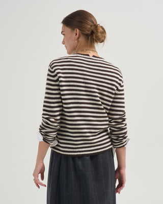 sibs stripe crewneck sweater