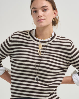 sibs stripe crewneck sweater