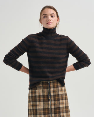 sibs stripe turtleneck sweater