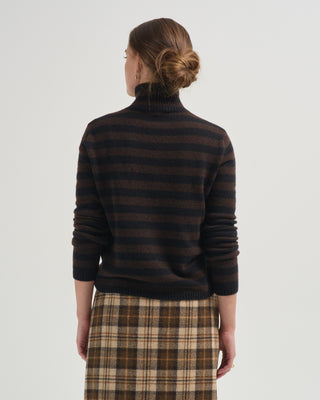 sibs stripe turtleneck sweater