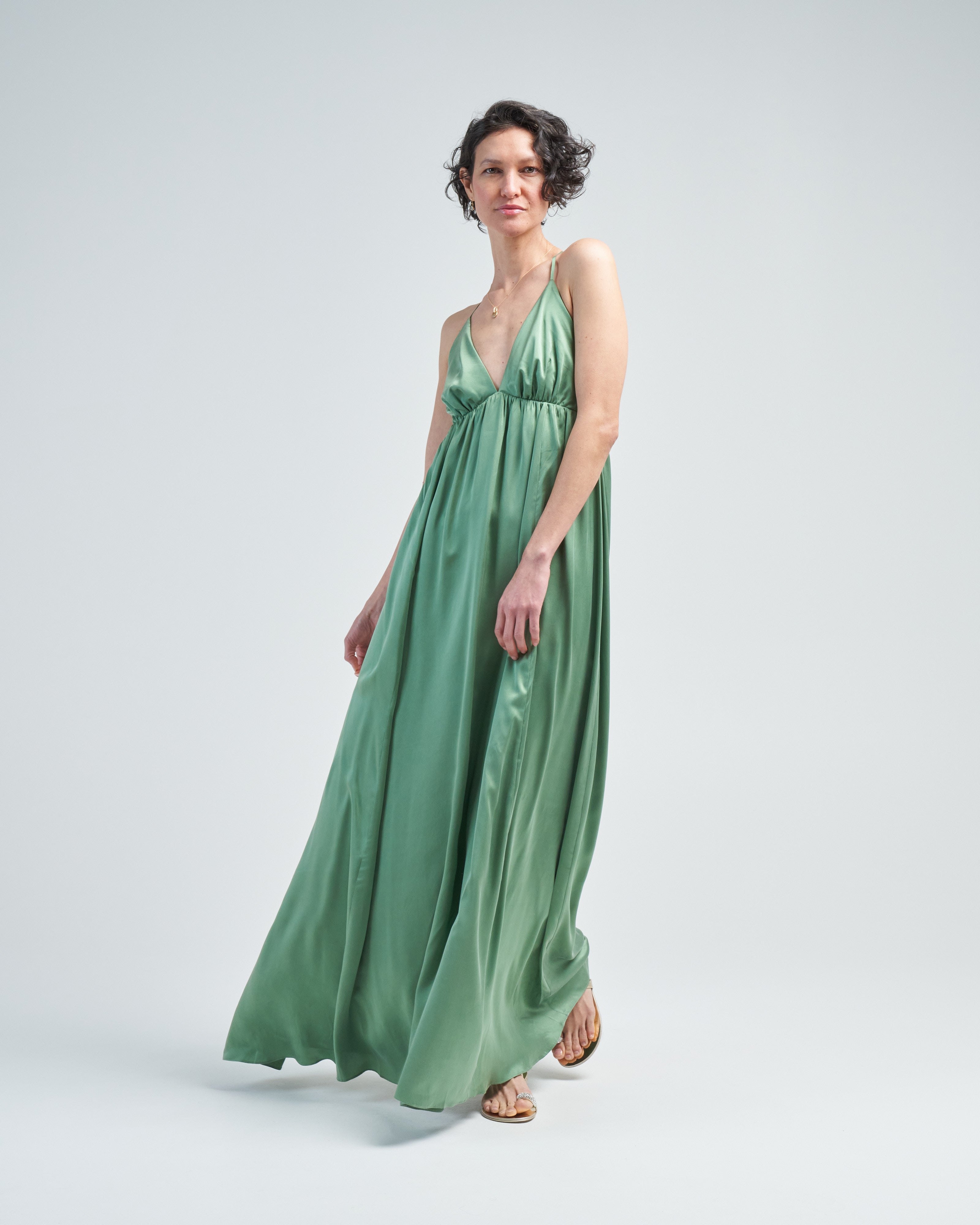 Zimmermann Silk Slip Dress Matcha Zimmermann Silk Slip Dress Matcha