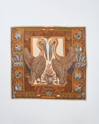 the pelicans and the sea silk square scarf