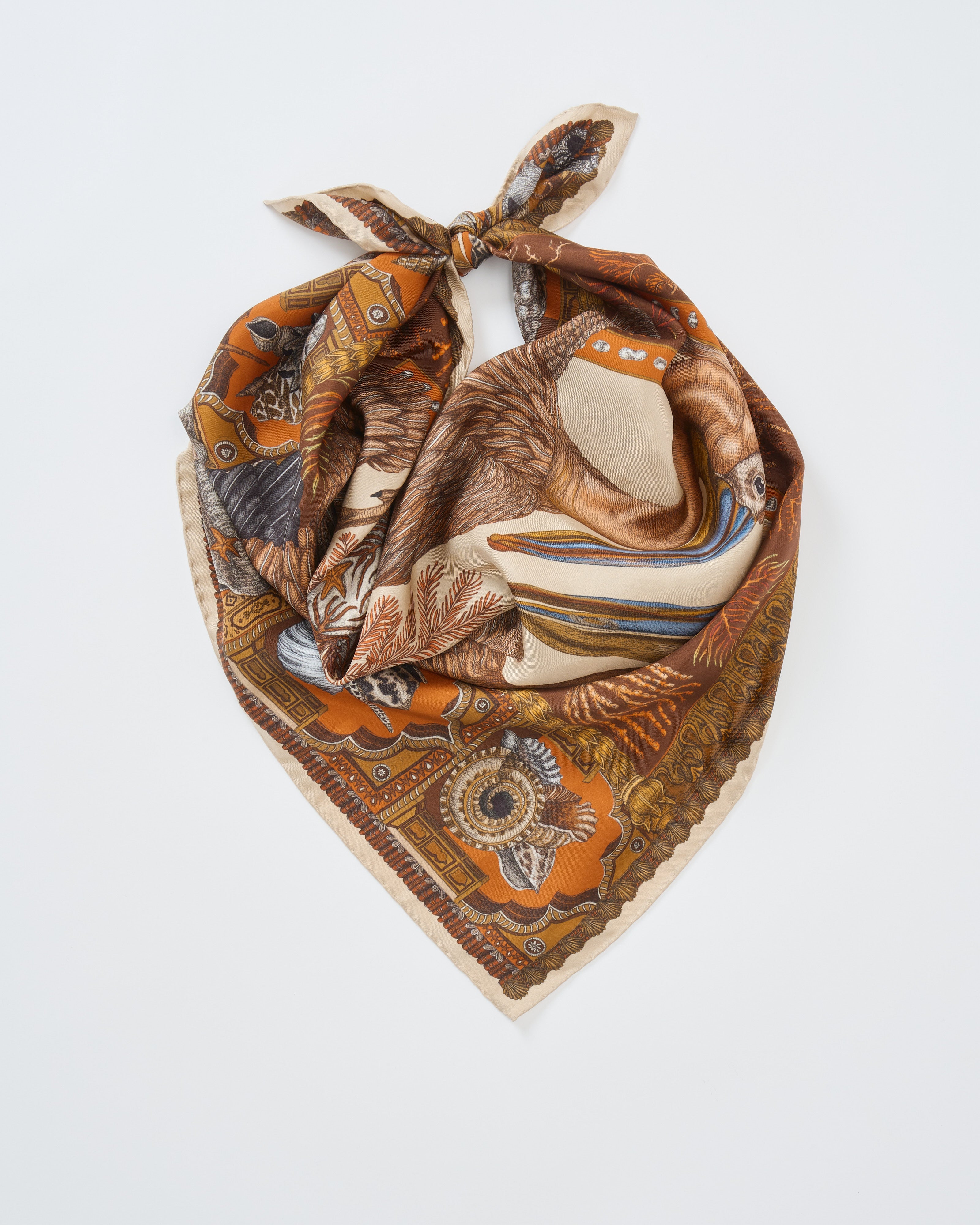 Sabina Savage Silk Square Scarf The Pelicans And The Sea