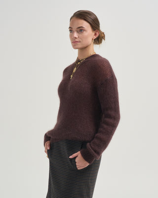silk super kid mohair crewneck easy pullover sweater
