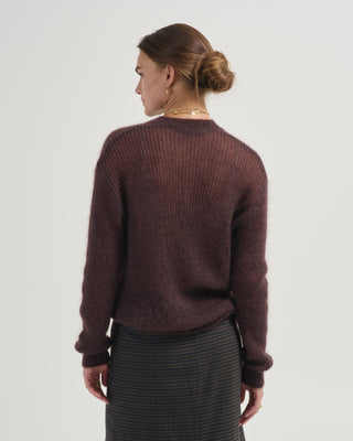 silk super kid mohair crewneck easy pullover sweater