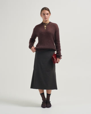 silk super kid mohair crewneck easy pullover sweater