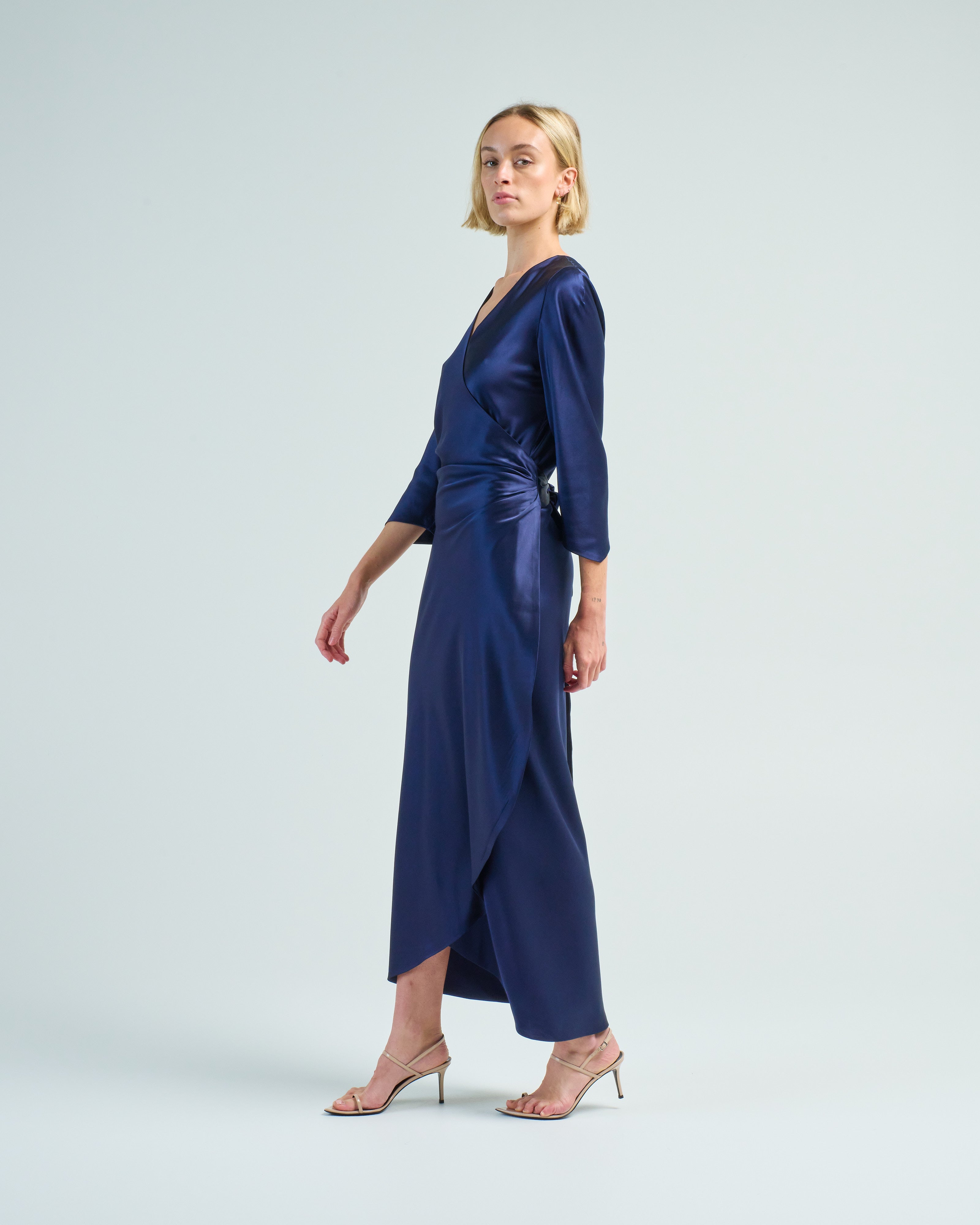 peter cohen silk dress Peter Cohen Vickie Silk Maxi Dress | Blue