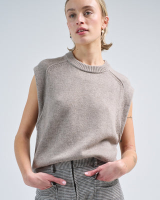 sleeveless boxy top