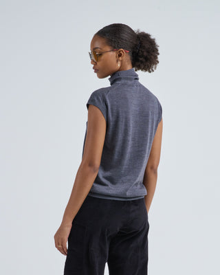 sleeveless merino turtleneck