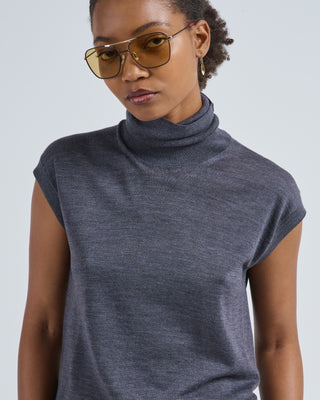 sleeveless merino turtleneck
