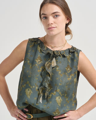 sleeveless silk top