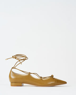 slim clarita lace up flat