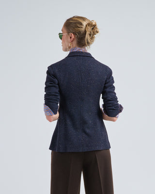 slim long knitted jacket