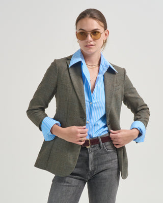 slim long lux texture jacket