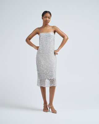 slip dress rachel embroidered