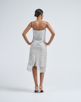 slip dress rachel embroidered