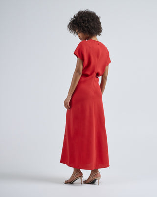 slouch waist wool dress