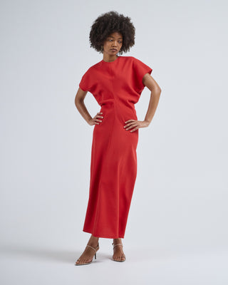 slouch waist wool dress