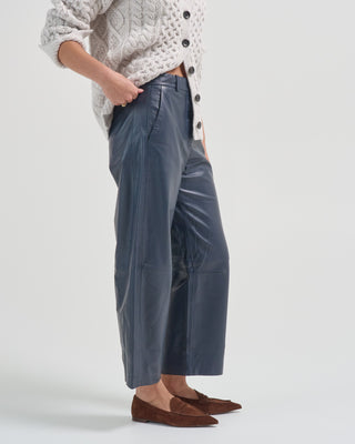 leather slouchy bf trouser