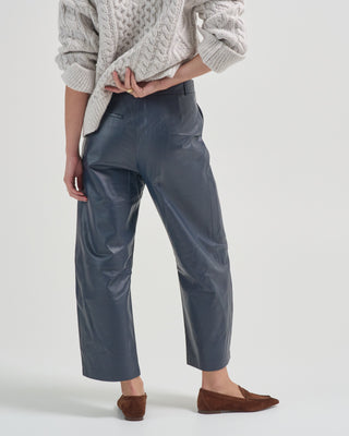 leather slouchy bf trouser