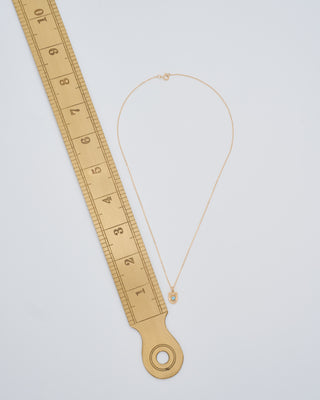 small aquamarine plate neckalce