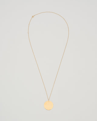 small gold disc necklace