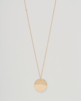 small gold disc necklace