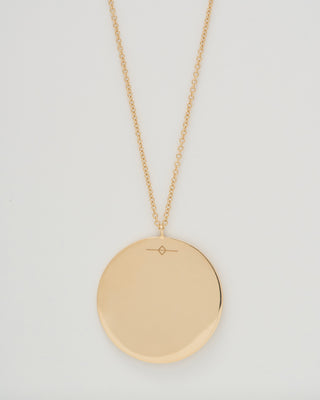 small gold disc necklace