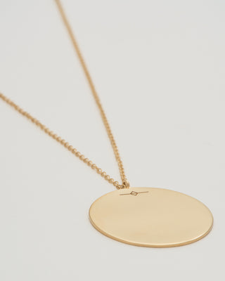 small gold disc necklace