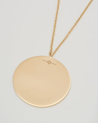 small gold disc necklace