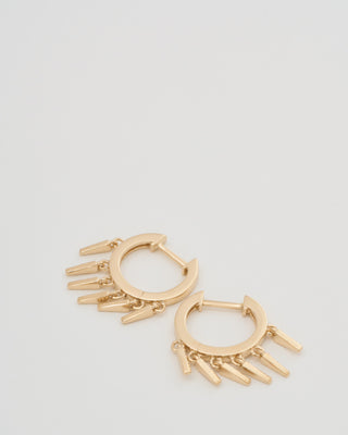 small pave fringe huggie hoops