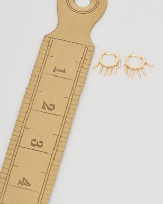 small pave fringe huggie hoops