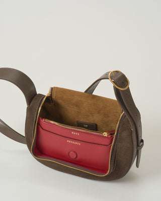 small vere crossbody in suede with silky calf