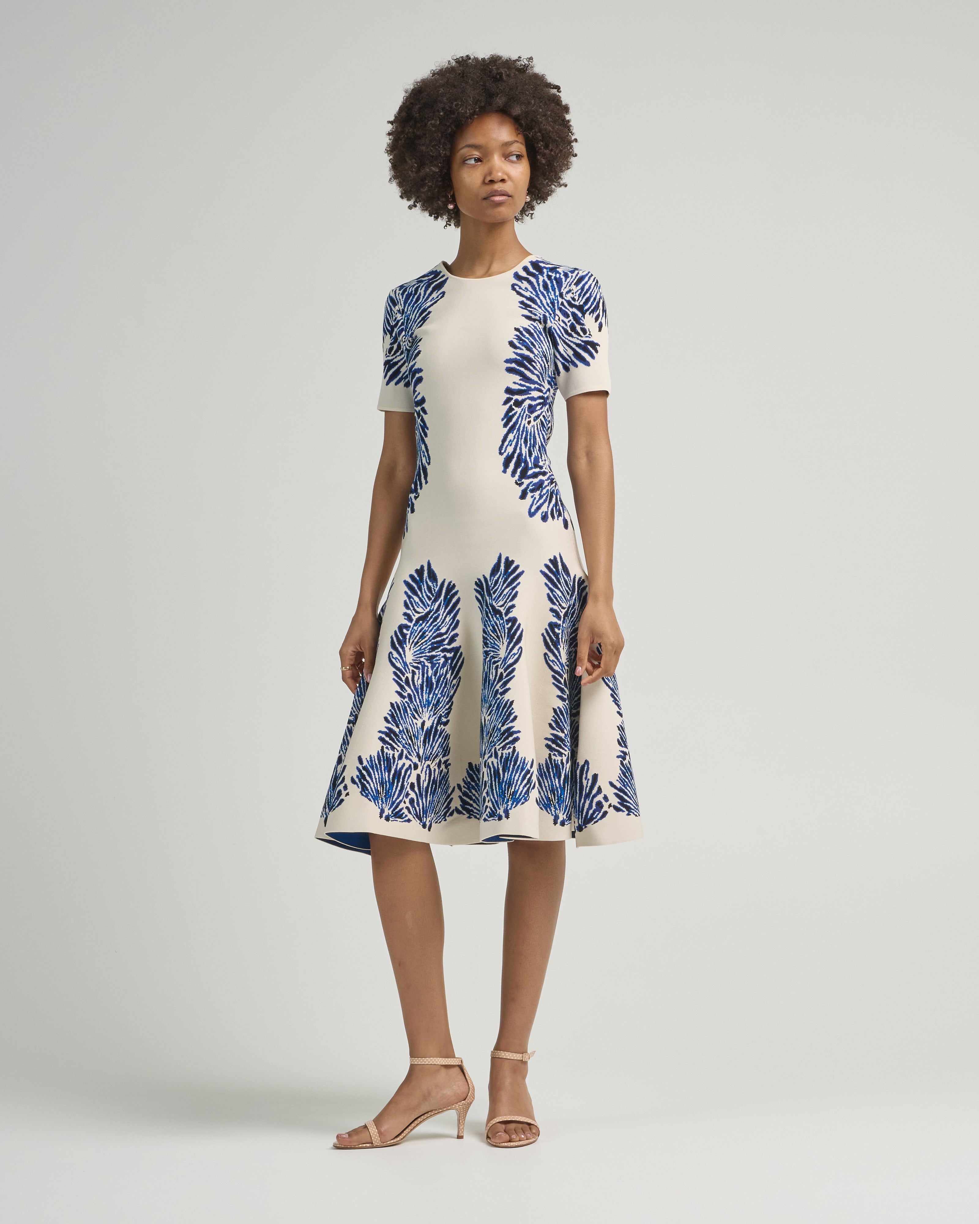 blue and white jacquard dress Isabella Jacquard Mini Dress - Blue, Large | Hazel and Olive