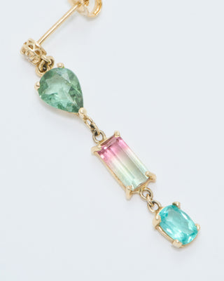 sophia diamond and mini gemstone drop earring